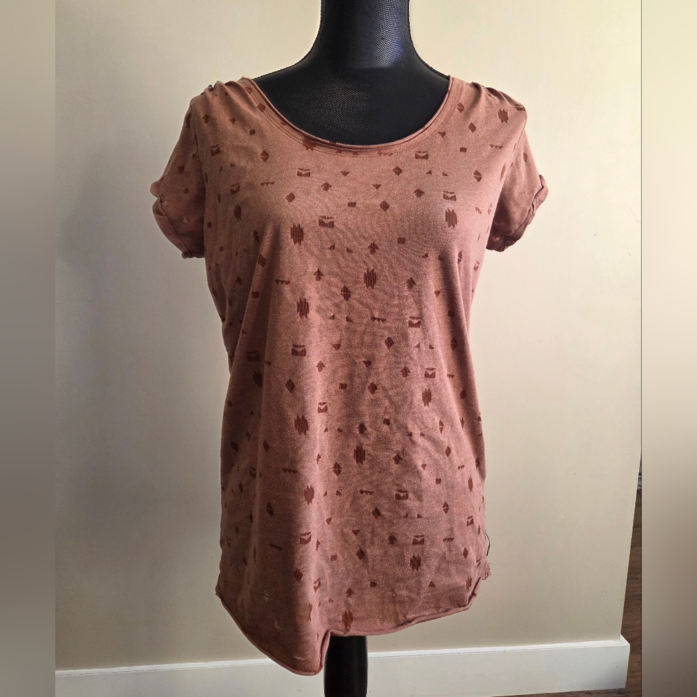 Maison Scotch 'Amsterdams Blauw' Brown Top Size 3 (L)